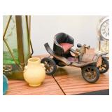 Old Time Car Figure, Mini Pottery Vase