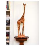 Wooden Giraffe Carving / Sculpture / Statue