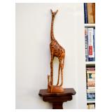 Wooden Giraffe Carving / Sculpture / Statue