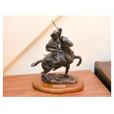 Bronze Statue / Sculpture  of Pony Express Rider, "Roundin