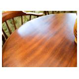 Vintage Round Wood Kitchen / Dining Table with 4 Chairs