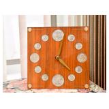United States Silver Coins Desk Clock