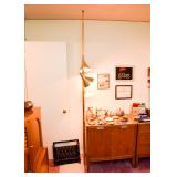 Vintage Brass  3-Way Tension Floor Lamp