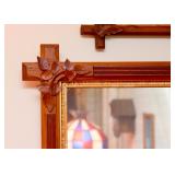 Black Forest Wood Carved Mirror