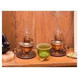 Small Copper Oil Lamps