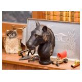 Cast Iron Horse Head Hitching Post Topper