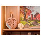 Vintage Decorative Liquor Bottles, Commemorative Medals