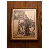 Vintage Framed Fisk Advertisement