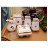 Porcelain Creamer / Sugar, Trinket Box, Vases, Decorative Glass Vegetables