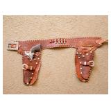 Vintage Roy Rogers Toy Cowboy Holster with Gun