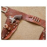 Vintage Roy Rogers Toy Cowboy Holster with Gun