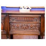 BUY IT NOW! Lot #101, Stunning Antique Carved Sideboard / Buffet (some water marks & dings), $350