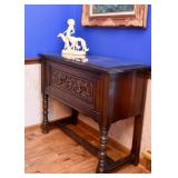 Antique Carved Buffet / Sideboard with Drop-Down Door