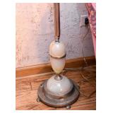 BUY IT NOW! Lot #107, Vintage Floor Lamp with Pink Fringed Lamp Shade & Marble Base, $175