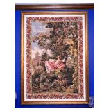 BUY IT NOW! Lot #120, Large Framed Needlepoint of Fancy Lady Swinging, $50