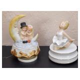 Vintage Porcelain Musical Figurines (Bride & Groom, Ballerina)