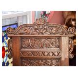 BUY IT NOW! Lot #135, Stunning Ornate Carved Oak Throne Chair, $400