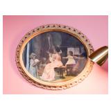 Vintage Oval Framed Print