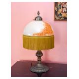 BUY IT NOW! Lot #138, Victorian Style Table Lamp with Fringed Glass Shade, $200
