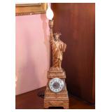 BUY IT NOW! Lot #140, Vintage Statue of Liberty Torch Lamp with Clock, $25