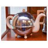 Vintage Ever-Hot Insulated Chrome & Ceramic Teapot (England)