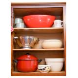 Pots, Mixing & Serving Bowls, Stainless Colander, Etc. 