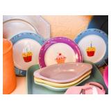 Pastel Desert Bowls, Cupcake Plates