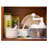 Mugs, Bowls, Food Chopper, Pie Plate, Dressing Cruets