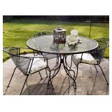 BUY IT NOW! Lot #152, Wrought Iron Patio Dining Table & 3 Chairs, $80