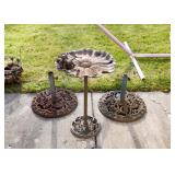 SOLD--Lot #153, Cast Iron Bird Bath with Fairy, $40