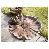 SOLD--Lot #153, Cast Iron Bird Bath with Fairy, $40