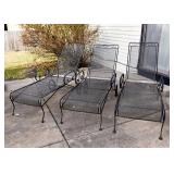 BUY IT NOW! Lot #156, Wrought Iron Reclining Patio Lounge Chairs / Loungers (3 Available), $100 each