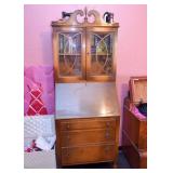 Vintage Secretary with Display Hutch