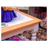 Kitchen Table (White Painted Base & White Tile Top)