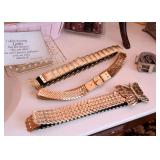 Vintage Gold Metal Snake Belts