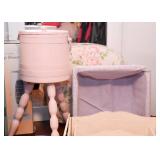 Pale Pink Painted Sewing Basket, Storage Baskets & Boxes