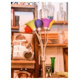 Colorful Multi-Light Floor Lamp, Decanters, Picture Frames, Vases, Etc.