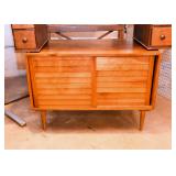 Vintage Storage Cabinet with Slatted Doors