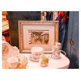 Picture Frames & Porcelain Teacups & Vases
