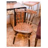 Vintage Hand Painted Vanity with Mirror & Chair