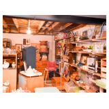 Basement FILLED with Furniture, Collectibles, Craft Supplies, Clothing, Home Decor & Housewares!