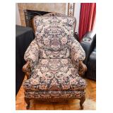 Floral Upholstered Armchair