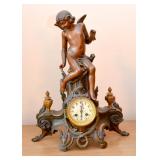 Art Nouveau Mantle Clock with Cherub 