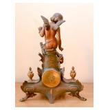 Art Nouveau Mantle Clock with Cherub 