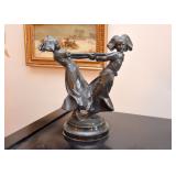 Bronze Statue / Sculpture of Two Girls, Signed Albert Schultz