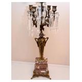 Pair of Art Nouveau Candelabras  with Marble Base 