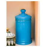 Vintage Blue Opaline Jar / Container