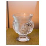 Lalique Crystal St. Cloud Acanthus Leaf Footed Vase