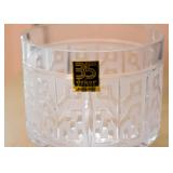 Czech Frosted Art Glass / Crystal Bowl (Dekor Zagreb Rucni Rad)