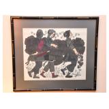 Chinese Woodblock Print, Signed Zhou Wei Ming